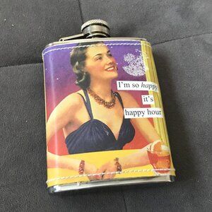 Anne Taintor Stainless Steel Bar Flask I'm So Happy It's Happy Hour
